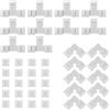 HAXIHA 40Pcs Connettori Striscia Led Set,Strisce luminose a forma L 4pin,Connettori a T,Connettori Senza fessure per strisce LED,Splitter,Accessori Strisce luminose,per 8mm Striscia Led Non Impermeabile