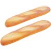 Funzhan 2pcs Baguette Artificiale Decorazione Falso Pane Francese Modello Realistico PU Lungo Pagnotta Display Alimento Realistico Pasticceria Ornamento Casa Cabinet