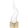 Bongelli Preziosi Corno Cornetto Portafortuna 15cm Bianco Corona Oro Marmorino
