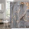 Hnmdmyi Tenda da doccia Marmo Ottico Grigio 120x180, Glitter Tende da doccia Crepa d'oro astratto moderno lusso arte tenda da bagno impermeabile poliestere tessuto lavabile tenda da bagno con ganci