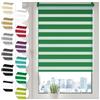 Sonello Tenda a Rullo Doppio Strato Giorno e Notte a Senza Foratura 30cm x 100cm Verde, Facile Fissaggio a Clip Senza Viti, Tenda a Rullo Zebra per Finestra o Porta, Protezione Solare