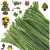 G2PLUS 200PCS Scovolini Ciniglia Verde Muschio,Scovolini per Lavoretti | Filo Ciniglia per decorazioni Natalizie e Feste,Fai da Te,Artigianato,Hobby Creativi