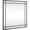 vidaXL Specchio da Parete Nero 60x60 cm Quadrato in Ferro