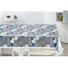 HOME ZEN HOUSEHOLD LINEN Tovaglia in Plastica Impermeabile con Retro Felpato, Frangia Decorativa, Fantasie Assortite Versatile per Tavoli di Cucina e Salotto, varie misure rettangolare e rotondo (DESIGN 5, 120 X 160 CM)