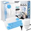 JOPHEK Vestito - Borsa sottovuoto per aspirapolvere, pompa USB, per riporre vestiti, piumini, biancheria da letto, 1XL+2L+2M+2S