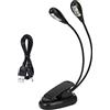 CAM2 Lampada a LED per supporto musicale 8 LED regolabile in 2 velocità, con cavo USB, supporto per pianoforte, scrivania