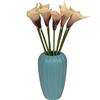 cn-Knight 12 calle artificiali a stelo lungo 50,8 cm, per decorazione della casa, centrotavola, bouquet da sposa fai da te (champagne e viola)