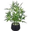 365 BLOOMING DECOR INC. 365 Blooming Decor - Pianta di bambù artificiale in vaso, altezza 45,7 cm, vaso nero