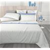 Clara Home Milano Completo Letto in Puro Cotone, Morbido e Traspirante, Misure Maxi, Lenzuolo Sopra, Lenzuolo Sotto e Federe, made in Italy. (Bounce Azzurro, Singolo 1 Piazza)