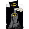BrandMac Batman Completo Letto Singolo per Bambini | Copripiumino 140x200 cm e Federa 50x70 cm | 100% Cotone Morbido e Traspirante | Set Biancheria da Letto Ufficiale Batman Supereroe
