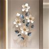 SYLUOQP Decorazioni Parete Metallo retrò, 3D Fiori Scultura da Parete Moderna Design Quadri in Ferro Battuto per Casa Soggiorno Cameretta, Regali Arte Decorativi Fatti a Mano
