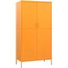 vidaXL Armadio Giallo Senape 90x50x180 cm in Acciaio
