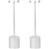 SUAVER Lampada da Tavolo LED Ricaricabile, Scrivania in Metallo Vintage, Decorativa da Comodino 3 Modalità Senza Fili Dimmerabile (2PCS Argento)