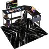 Qesjodfu Tappetino per Sedia da Ufficio Gaming 90 x 120 cm, Tappeto Salvapavimento Antiscivolo, Ufficio Gaming Protettore del Pavimento, Tappeto per Sedia con Ruote, Tappetino Protettivo per Pavimenti Duri