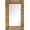 vidaXL Specchio Rustico Specchiera Specchio Cosmetico Toeletta Specchio da Parete Decorazione Casa Interni Legno Massello di Mango