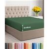 CGK Unlimited Lenzuolo con Angoli 90x190 - Microfibra Tasca 40cm (16) - Verde Smeraldo | Spazzolata, Morbida, Antipiega, Anti-Restringimento, Anti-Sbiadimento, Traspirante, Materassi Alti, Elastico, OEKO-TEX