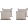 Cieffepi Home Collections Federa Copricuscino MULTICOLOR (Set 4 Federe 40x40 cm, Beige)