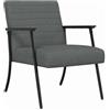 vidaXL Poltrona Grigio Scuro 59 x 75 x 78 cm Tessuto, Poltrona ergonomica per Soggiorno, Sedia in Tessuto con Telaio in Legno, Supporto in Acciaio, Design Moderno e Avvolgente
