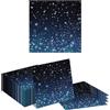 Tapufitil Set di 40 Pezzi di Tovaglioli di Carta A Tema Galassia, Piatti E Bicchieri di Carta, 33x33cm Kit USA E Getta per Feste di Compleanno E Manifestazioni