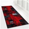Floordirekt Tappeto passatoia con Motivo, Realizzato su Misura, per Cucina, corridoio e Soggiorno, Ornamento Vintage a griglia Orientale (80 x 300 cm, maraba)