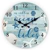 NUOVO Orologio da parete da 10 pollici, orologio da parete nautico, silenzioso, senza ticchettio, design oceanico con conchiglie e stelle marine, decorazione per cucina, soggiorno, camera da letto