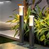 ZTWLEED Lampioni da Giardino Esterno LED,2 Pezzi 6W Luci da Esterno Giardino IP65 Impermeabile Bianco Caldo 3000K Lampade da Giardino per Giardino Cortile Vialetto,Nero 40CM 110-240V