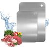 FerraDrend 2 Pezzi Tagliere Titanio per Cucina 30x19.5cm, 23.5x14.5cm | Multifunzione Tagliere, Doppio Lato per Alimenti Taglieri da Cucina, Antifungino Cutting Board per Carne, Frutta, Verdura
