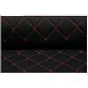 Yimihua Tessuto in Pelle Strutturato Tessuto Ecopelle tappezzeria Tessuto for mobili in Ecopelle, Trapuntato, al Metro -per Cuscini Auto， Nero (Color : Black Square, Size : 1.43×4m)