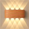 JaneYi Applique da Parete LED 8W 3000K Bianco Caldo IP65 per Interni ed Esterni