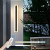 ZTWLEED Applique da Esterno LED Dimmerabile con Telecomando,12W 60CM | Lampada da Parete Lunga Nero 110-240V per Esterno,Ideale per Giardino Villa Balcone Terrazzo Cortile Ingresso Portico