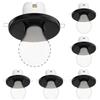ledscom.de 6x plafoniera da incasso TELA, porcellana, nero lucido, rotonda, 99mm Ø, 1x E27 max. 60W