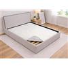 BIANCHERIAWEB Coprirete Alba Protezione Rete Letto Made Italy in 100% Poliestere Matrimoniale Coprirete Alba