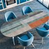 Surwin Tovaglia Ovale con Bordo Elastico, Antiscivolo Elastico Copritavolo Ovale Semplice Antimacchia Protezione Tavolo Casa Ristorante Sala da Pranzo Giardino (Verde,122x173cm)
