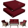 seokor Impermeabili Fodere per Seduta del Divano con Cerniera，50x50 55x45 60x60cm Esterno Copricuscini Rimovibili per Interni ed Esterni, Patio, Giardino Mobili in Rattan(Color16,50x50x5cm(2pcs))