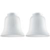 Westinghouse Lighting 81066 - Paralume a campana di vetro smerigliato costolato, Bianco, 11.4 x 12 x 12 cm (Confezione da 2)