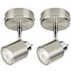 Philips SPOT MERANTI FARETTO SINGOLO NICKEL IN METALLO CROMATO OPACO 5031017E7 (Confezione da 2)