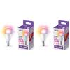 WiZ Lampadina Smart WiFi, Luce Bianca o Colorata, Dimmerabile, E14, 4.9W, Controllo tramite app o Controllo Vocale (Alexa, Apple HomeKit, Google Home) (Confezione da 2)