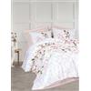 Nuit Des Rêves Beige Ranforce - Set di copertine per trapunta singola, 135 x 200 cm, 80 x 80 cm, 100% cotone, motivo pigmentato, lavabile in lavatrice, design elegante, doppio