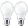 Philips LED Lampadina Goccia, Equivalente a 100W, Attacco E27, Luce Bianca Calda, Luce Bianca Calda, Non Dimmerabile (Confezione da 2)