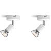 Philips LED Faretto Limbali, 50W, Bianco, Lampadina non iinclusa (Confezione da 2)