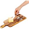Avilia Set 3 Coltelli da Formaggio con Tagliere in Legno di Acacia - Lame Acciaio per Formaggi Morbidi, Stagionati e Freschi, Tagliere Legno Grande Ideale per Aperitivo, Degustazione