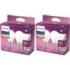 Philips LED Lampadina Sfera, 2 pz, 4.3W, Attacco E14, Luce Bianca Calda, Non Dimmerabile (Confezione da 2)