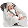 Medi Partners Coperta di Mussola neonato ovetto Sacco per Passeggino - 100% Cotone universale Blanket 85x85cm fodera protettiva Morbida e Accogliente Passeggini Marsupio (Grigio)