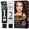 Herbishh Crema Colorante per Capelli Herbishh Rapid Infusion 3N Marrone Scuro 60 ml - Tintura Permanente Senza Ammoniaca per Copertura dei Capelli Grigi, Applicazione in Un Minuto con Applicatore a Pettine