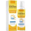 Generico Spray solare per capelli e cuoio capelluto SPF 100, nebbia invisibile e leggera con protezione UV, crema solare leggera per escursioni, spiaggia, corsa, adatta a tutti i tipi di capelli (1pcs)