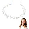 GUIZIYAO Corona di fiori per ragazze, Accessori per Capelli Comunione Bambina, Accessori capelli sposa, Fasce per Capelli per Bambina, accessorio per capelli per feste e prima comunione (B)