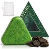 Muiefe Nature Triangle Shampoo Bar con Retina Schiumogena, 120g Saponetta Shampoo Verde, Shampoo Solido Naturale per Donna & Uomo, Pulizia Delicata e Idratante, Rinforza i Capelli (1)