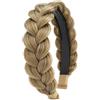 YUNHENTONG Cerchietto Intrecciato,Fascia Intrecciata, Parrucca Treccia Fascia Capelli Donna Cerchietto Capelli Donna Treccia per Capelli ad Alta Elasticità (Oro lino)