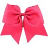 Suammiitstrieadea Grande fascia per capelli con fiocco nodo elastico senza intoppi coda di cavallo supporto per capelli corda elastici senza cuciture accessori fucsia