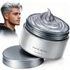 Geruicee Cera Colorata Capelli Grigio,3-in-1 Styling,Colorazione e Fissaggio,Lavabile e Temporanea,Facile Da Lavare Per Cambiare Colore,Ideale per Feste,Compleanni,Cosplay e Eventi Speciali,Uomo e Donna,120g